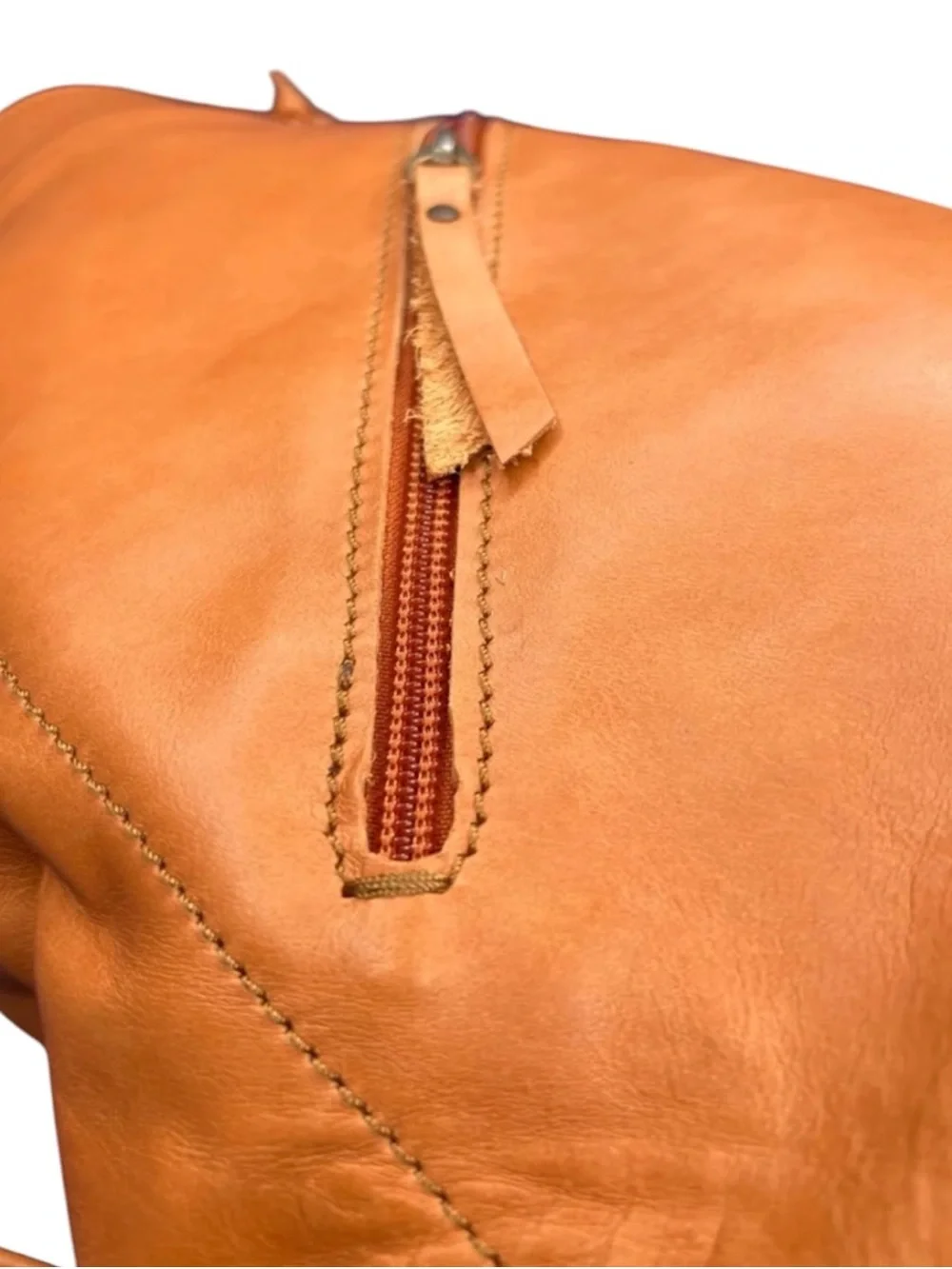 Taller Puntera Madrid  Leather Sling Backpack Cognac Brown NWT Spain